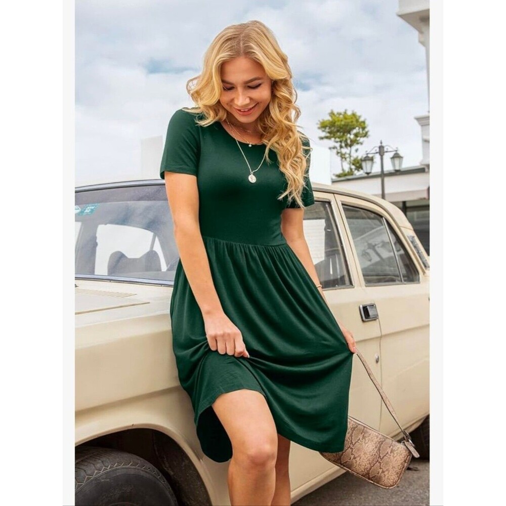 DB Moon 4X Green Casual Stretchy Cute Dress 2057-M